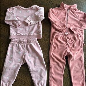 H&M Bundle of 2 Toddler Girl Pink Matching Sets